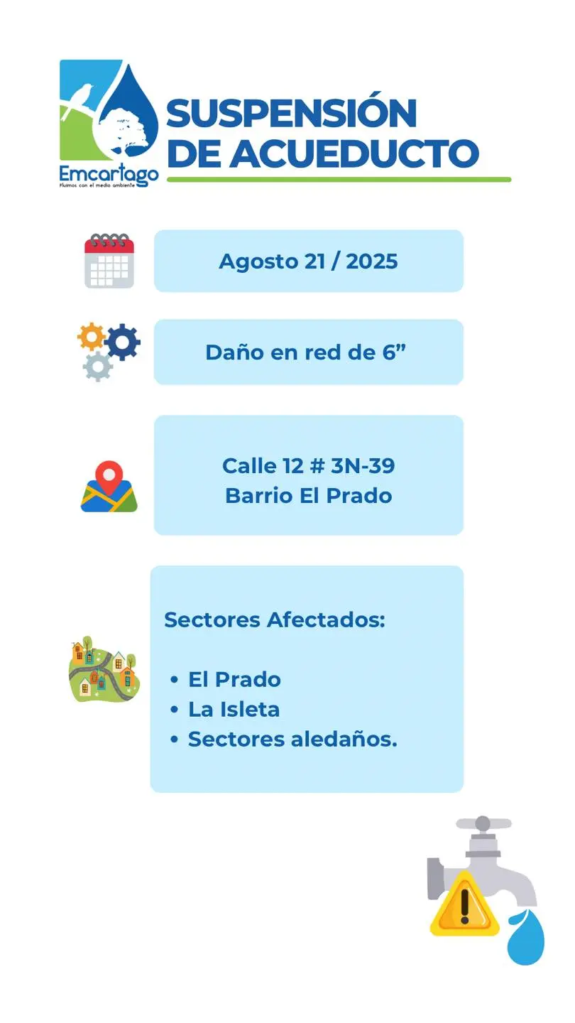 suspension acueducto 21 agosto