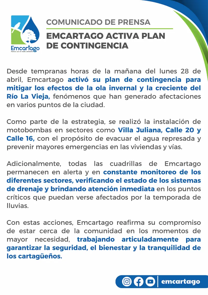 comunicado ola invernal