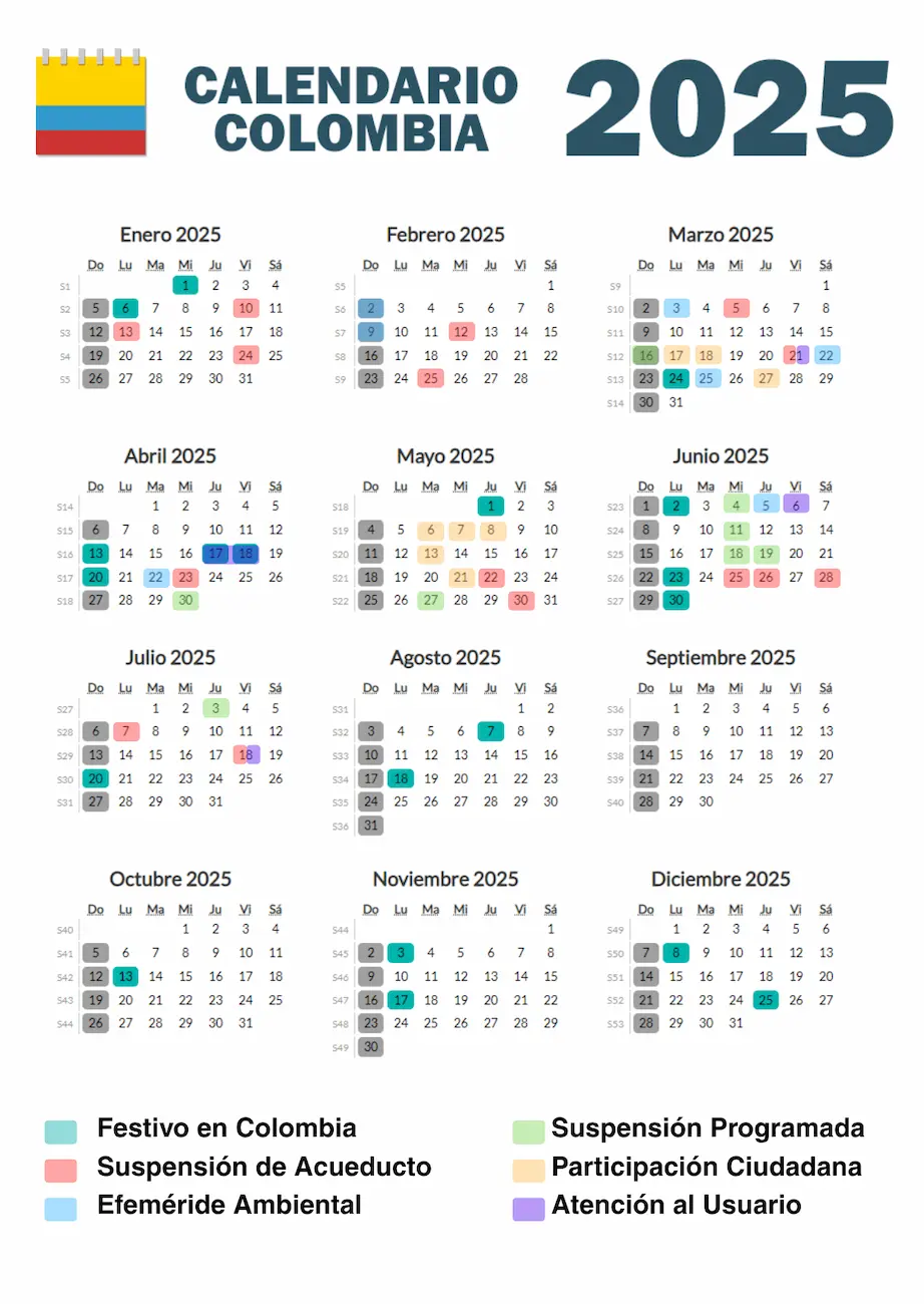 calendario actividades 2025