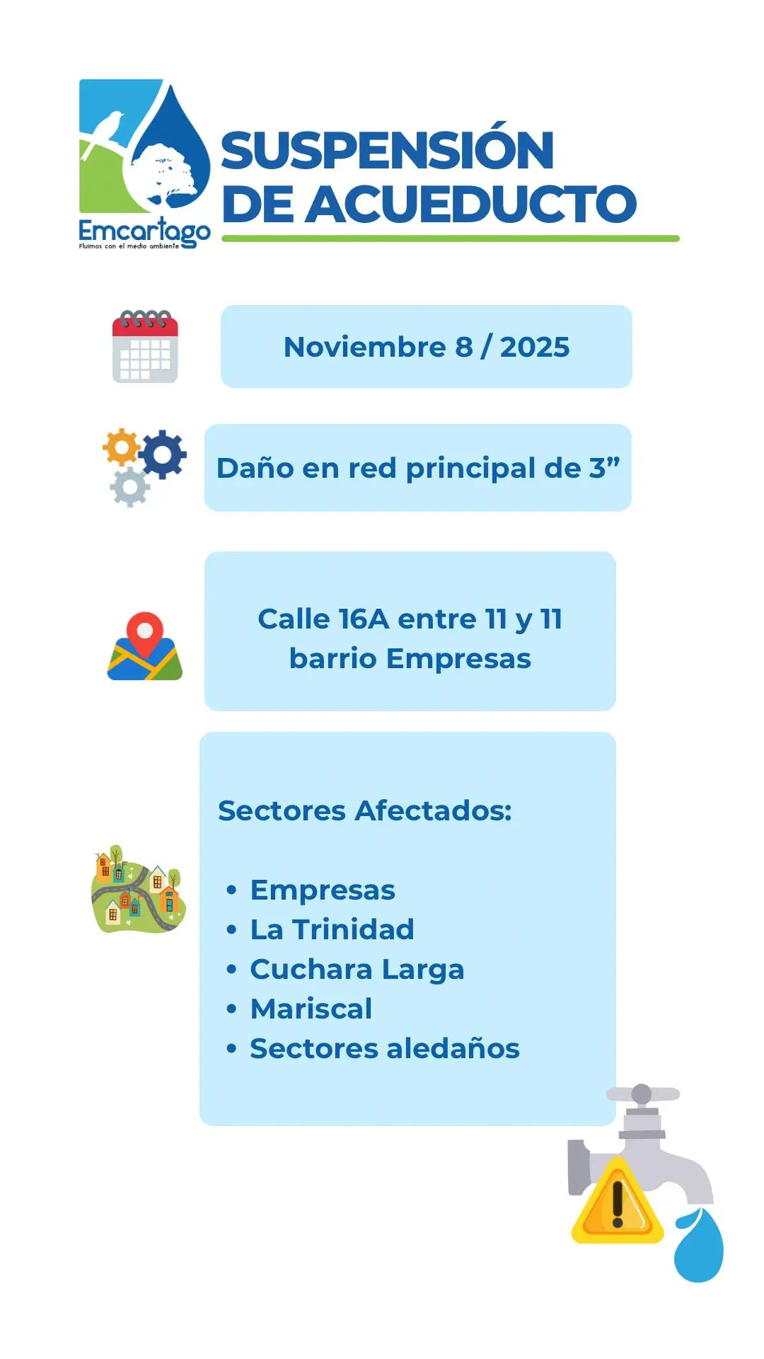 Suspensión Acueducto - 9 de septiembre
