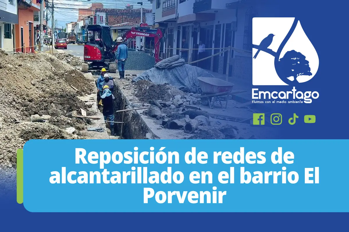 Reposición de redes de alcantarillado en el barrio El Porvenir