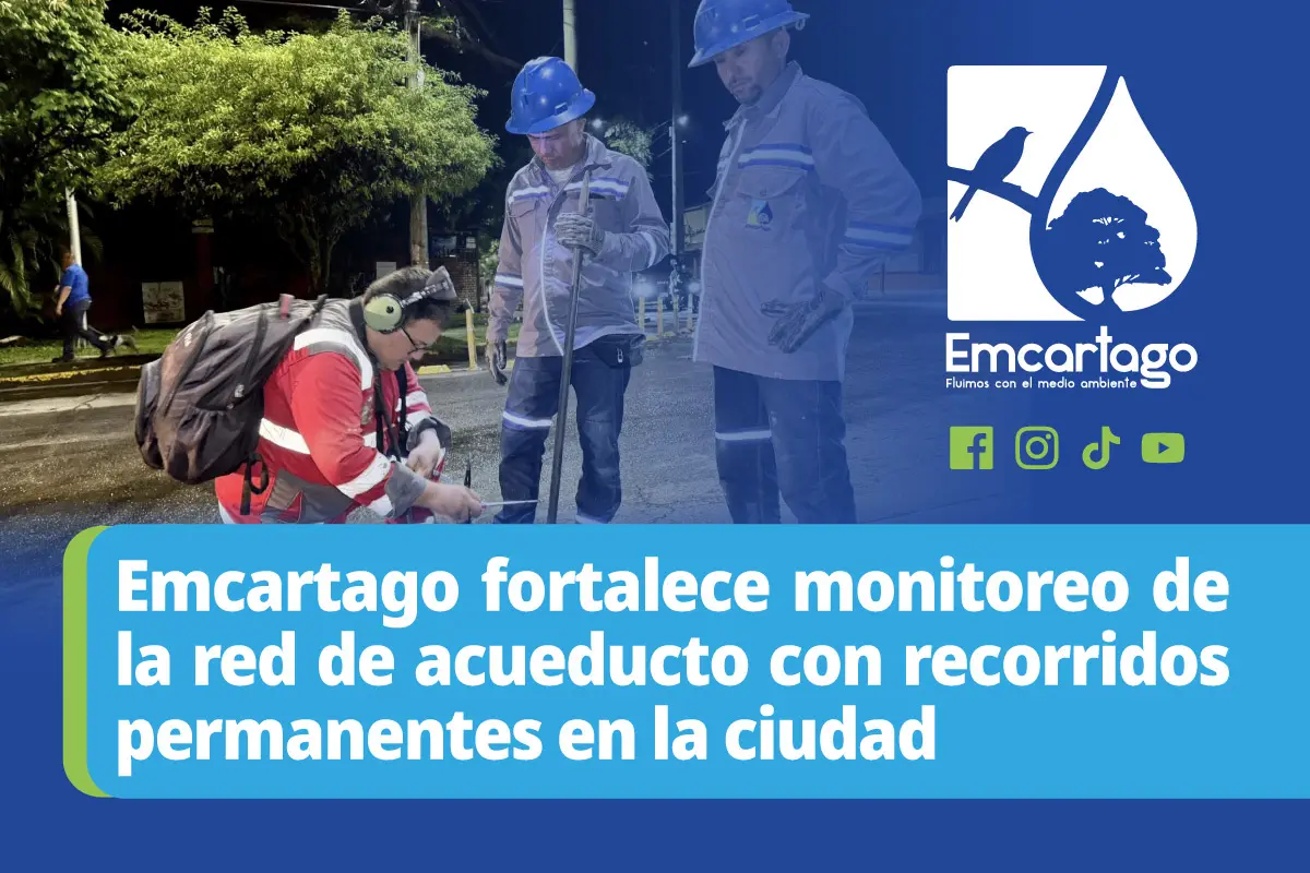 monitoreo red de acueducto Cartago EMCARTAGO